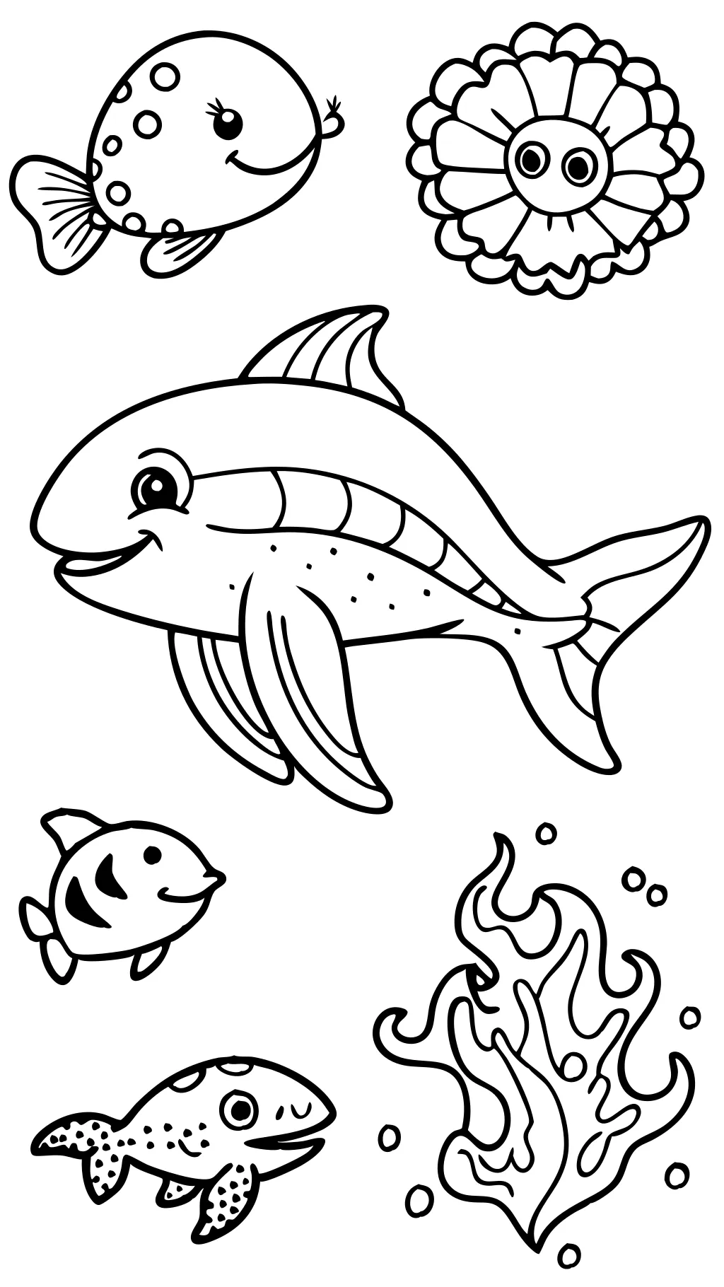 realistic sea animal coloring pages